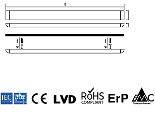 MÁS LUMINOSA, MÁS DELGADA- Eficacia luminosa de 90 lm/W, bajo consumo de energía. Material de alta calidad