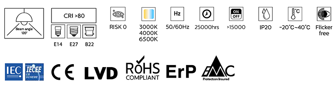 Bombilla LED decorativa G45